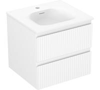 Mexen Rivel armario de baño 50 cm con lavabo Vela, 2 cajones, acanalado, blanco mate - 91A20-05047-2-BFF01-W23M01 85028 5905315502582