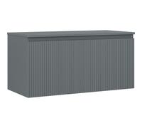 Mexen Rivel armario de baño bajo lavabo de 100 cm con encimera, 1 cajón, ranurado, grafito mate - 91A20-10047-1-BFC66 81218 5905315475206