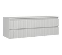 Mexen Rivel armario de baño bajo lavabo de 140 cm con encimera, 2 cajones, ranurado, gris mate - 91A20-14047-2-BFFC62 81388 5905315475732