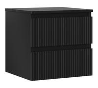 Mexen Rivel armario de baño bajo lavabo de 50 cm con encimera, 2 cajones, acanalado, negro mate - 91A20-05047-2-BFFC71 81256 5905315475336