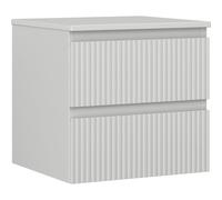Mexen Rivel armario de baño debajo del lavabo de 50 cm con encimera, 2 cajones, ranurado, gris mate - 91A20-05047-2-BFFC62 81252 5905315475312