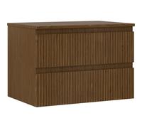 Mexen Rivel armario de baño para lavabo 70 cm con encimera, 2 cajones, ranurado, nogal - 91A20-07047-2-BFFC86 81292 5905315475473