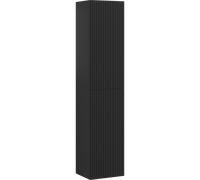 Mexen Rivel columna de baño 35 cm, 2 puertas, estriado, negro mate - 91A21-03016-2-BF71 80304 5905315474315