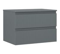 Mexen Rivel gabinete de baño bajo lavabo 70 cm con encimera, 2 cajones, estriado, grafito mate - 91A20-07047-2-BFFC66 81279 5905315475442