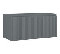 Mexen Rivel gabinete de baño montado debajo del lavabo 100 cm, 1 cajón, acanalado, grafito mate - 91A20-10047-1-BF66 79545 5905315473349