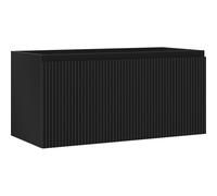 Mexen Rivel mueble de baño bajo lavabo 100 cm, 1 cajón, estriado, negro mate - 91A20-10047-1-BF71 79547 5905315473356