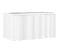 Mexen Rivel mueble de baño bajo lavabo 90 cm, 1 cajón, acanalado, blanco mate - 91A20-09047-1-BF01 79533 5905315473264