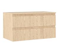 Mexen Rivel mueble de baño bajo lavabo 90 cm con encimera, 2 cajones, ranurado, roble - 91A20-09047-2-BFFC81 81341 5905315475589