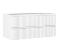 Mexen Rivel mueble de baño bajo lavabo de 100 cm, 2 cajones, acanalado, blanco mate - 91A20-10047-2-BFF01 79755 5905315473745