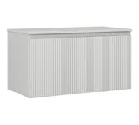 Mexen Rivel mueble de baño bajo lavabo de 90 cm con encimera, 1 cajón, ranurado, gris mate - 91A20-09047-1-BFC62 81205 5905315475138