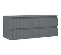 Mexen Rivel mueble de baño de 120 cm con encimera, 2 cajones, ranurado, grafito mate - 91A20-12047-2-BFFC66 81379 5905315475688