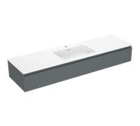 Mexen Rivel mueble de baño de 160 cm con lavabo Otis, 1 cajón, acanalado, grafito mate/blanco mate - 91A20-16023-1-BF66-W18M0 82653 5905315495518