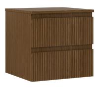 Mexen Rivel mueble de baño para lavabo de 50 cm con encimera, 2 cajones, acanalado, nogal - 91A20-05047-2-BFFC86 81260 5905315475350