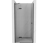 Mexen Roma puertas de ducha abatibles 80 cm, transparentes, negras - 854-080-000-70-00 2531 5907709101166