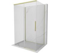 Mexen Rox-3S cabina de ducha de 3 lados corredera 160 x 120 cm, transparente, oro cepillado - 8C2-160-120-55-00-3S 87704 5905315719768