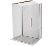 Mexen Rox-3S cabina de ducha de 3 paneles corredera 150 x 70 cm, transparente, oro rosa - 8C2-150-070-60-00-3S 87729 5905315719898