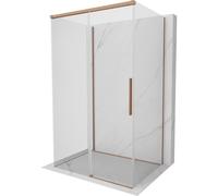 Mexen Rox-3S cabina de ducha de 3 paredes corredera 140 x 70 cm, transparente, cobre cepillado - 8C2-140-070-65-00-3S 89517 5905315721228