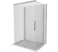 Mexen Rox-3S cabina de ducha de 3 paredes corredera 160 x 70 cm, transparente, níquel cepillado - 8C2-160-070-97-00-3S 90198 5905315726667