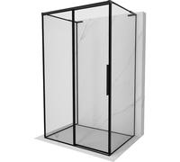 Mexen Rox-3S L cabina de ducha de 3 paredes deslizante izquierda 95 x 120 cm, marco negro, negro - 8C2L-095-120-70-70-3S-L 88790 5905315768292