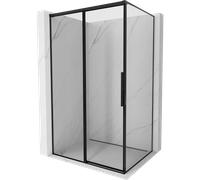 Mexen Rox cabina de ducha corredera izquierda 135 x 70 cm, marco negro, negro - 8C2-135-070-70-70-L 82894 5905315689986