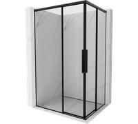 Mexen Rox Duo cabina de ducha corredera 90 x 80 cm, marco negro, negro - 8C2D-090-080-70-70 85492 5905315752369