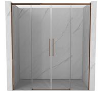 Mexen Rox Dúo de puertas de ducha correderas 170 cm, transparente, oro rosa - 8C2-170-002-60-00 85307 5905315748133