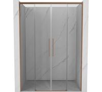Mexen Rox Dúo de puertas de ducha correderas de 140 cm, transparente, cobre cepillado - 8C2-140-002-65-00 85317 5905315748171