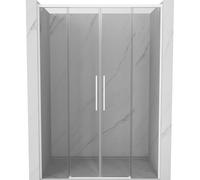 Mexen Rox Duo puerta de ducha corredera 140 cm, transparente, blanco - 8C2-140-002-20-00 85271 5905315747891