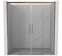 Mexen Rox Duo puerta de ducha corredera 190 cm, transparente, oro rosa - 8C2-190-002-60-00 85309 5905315748157