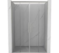 Mexen Rox Duo puertas de ducha correderas 150 cm, transparente, níquel cepillado - 8C2-150-002-97-00 85395 5905315748461