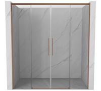 Mexen Rox Duo puertas de ducha correderas 170 cm, transparente, cobre cepillado - 8C2-170-002-65-00 85320 5905315748201