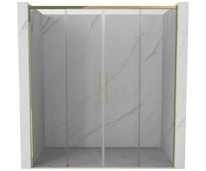 Mexen Rox Duo puertas de ducha correderas 190 cm, transparente, doradas - 8C2-190-002-50-00 85286 5905315748010