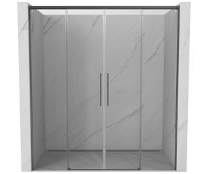 Mexen Rox Duo puertas de ducha correderas 200 cm, transparente, gun metal - 8C2-200-002-95-00 85391 5905315748447