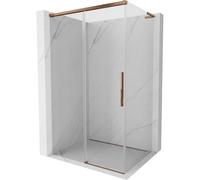 Mexen Rox L cabina de ducha corredera 105 x 90 cm, transparente, oro rosa - 8C2L-105-090-60-00 80317 5905315703446