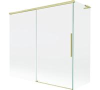 Mexen Rox L mampara de baño 2 plegable deslizante 170 + 75 x 150 cm, transparente, dorado cepillado - 8C9L-170-075-55-00 84803 5905315711960