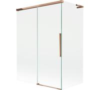 Mexen Rox L mampara de ducha de 2 alas deslizantes 120 + 70 x 150 cm, transparente, oro rosa - 8C9L-120-070-60-00 84814 5905315712165