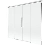 Mexen Rox mampara de ducha de 2 hojas correderas 180 x 150 cm, transparente, cromo - 8C9-180-002-01-00 85426 5905315753021