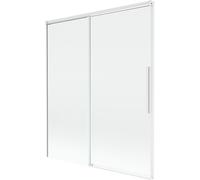 Mexen Rox mampara de ducha de 2 hojas deslizantes 140 x 150 cm, transparente, blanca - 8C9-140-001-20-00 85176 5905315706973