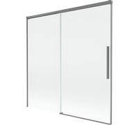 Mexen Rox Mampara de Ducha de 2 Hojas Deslizantes 160 x 150 cm, Transparente, Gun Metal - 8C9-160-001-95-00 85249 5905315707550