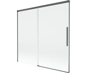 Mexen Rox panel de ducha de 2 hojas corredizas 170 x 150 cm, transparente, gris oscuro cepillado - 8C9-170-001-66-00 85234 5905315707406