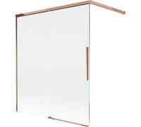 Mexen Rox paraván de ducha de 2 paneles deslizantes 140 x 150 cm, transparente, oro rosa - 8C9-140-003-60-00 84154 5905315714213