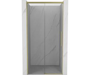 Mexen Rox puerta de ducha corredera 130 cm, transparente, oro cepillado - 8C2-130-000-55-00 79633 5905315674340