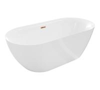 Mexen Roxy bañera exenta 170 x 80 cm, blanca, desagüe oro rosa - 51201708000-60 46525 5905315384850