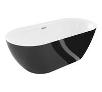 Mexen Roxy bañera exenta 170 x 80 cm, blanca/negra, rebosadero cromo - 51201708075-01 46531 5905315384911