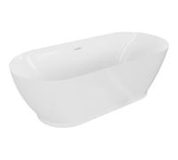 Mexen Roxy bañera exenta 180 x 85 cm, blanca, desbordamiento blanco - 51201808500-20 46542 5905315385024