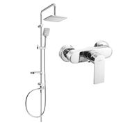Mexen Royo Sven conjunto de ducha empotrado con ducha de lluvia y grifo de ducha, cromo - 72240262-00 6075 5907709181595