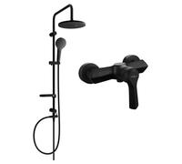 Mexen Sabre Erik conjunto de ducha de superficie con cabezal de lluvia y grifo de ducha, negro - 72140205-70 6069 5907709181533
