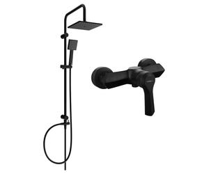 Mexen Sabre Tord conjunto de ducha exterior con lluvia y grifo de ducha, negro - 72140200-70 6068 5907709181526