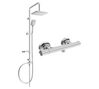 Mexen Slim Conjunto de ducha empotrado Sven con cabezal de lluvia y grifo de ducha termostático, cromo - 77105262-00 5963 5907709180475
