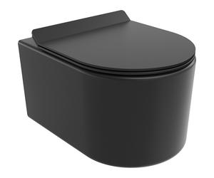 Mexen Sofia inodoro WC senza brida Tornado con tapa de cierre suave slim, duroplast, negro mate - 30540185T 61504 5905315577498